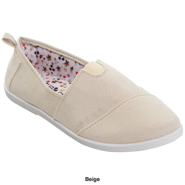 Womens Take A Walk Slip On Linen Flats