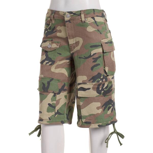 Juniors Madden Girl Camo Cargo Pocket Utility Bermuda Shorts - image 