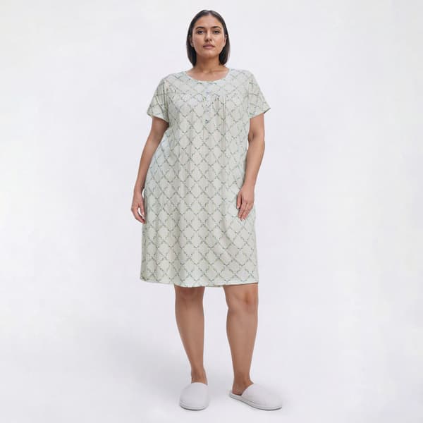 Plus Size Elizabeth & Nicole(R) Short Sleeve Wallpaper Waltz Gown