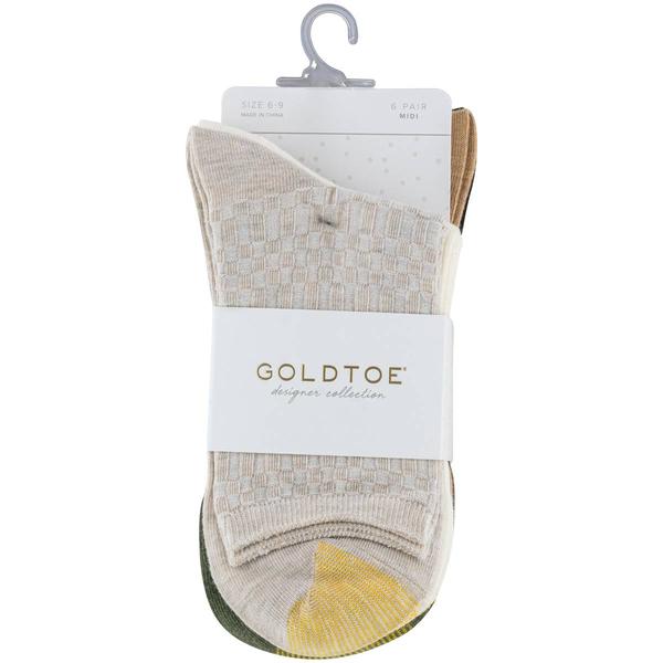 Womens Gold Toe® 3pk. Textured Quarter Socks