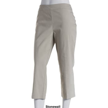 Women Briggs Solid Millennium Split Hem Capri Pants - Boscov's