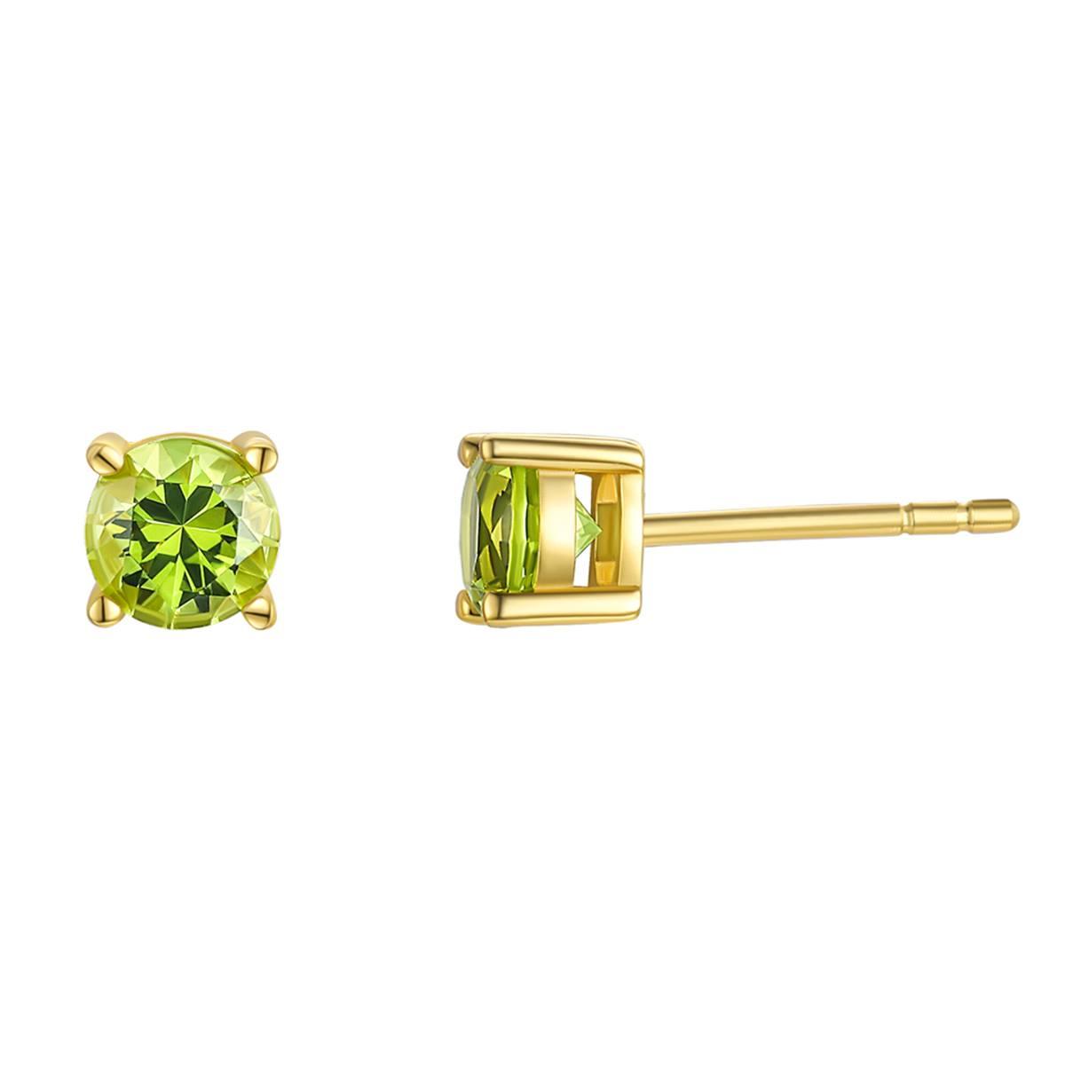 August Birthstone Simulated Peridot 6mm Stud Earrings,New Products : American Fashion Style Bags On Sale