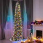 Puleo International 9ft. LED Yardley Spruce Pencil Christmas Tree - image 2