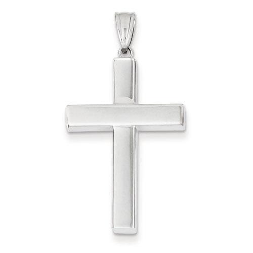Gold Classics(tm) 14kt. Polished Hollow White Gold Pendant - image 