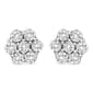 Diamond Classics&#40;tm&#41; 14kt. White Gold 1/2ctw. Floral Earrings - image 1