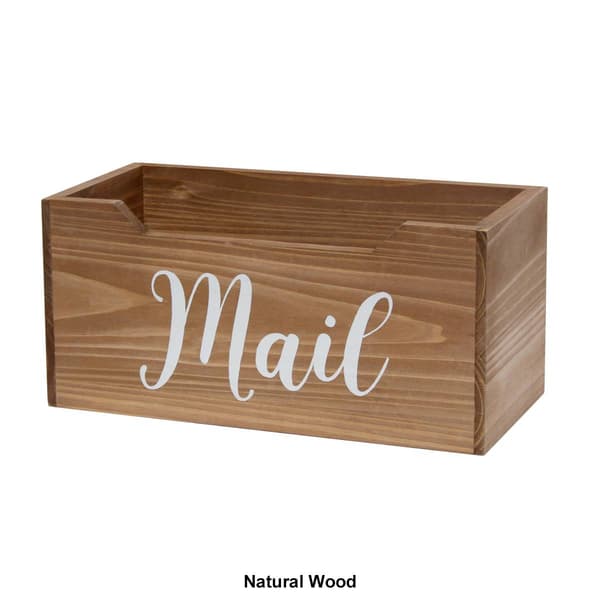 Elegant Designs Farmhouse Wooden Decorative "Mail" Organizer Box