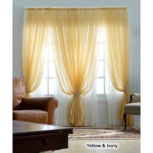 Roma II Voile Sheer Rod Pocket Curtain Panel