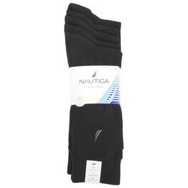 Mens Nautica 5pk. Dress Core Socks - Black Rib