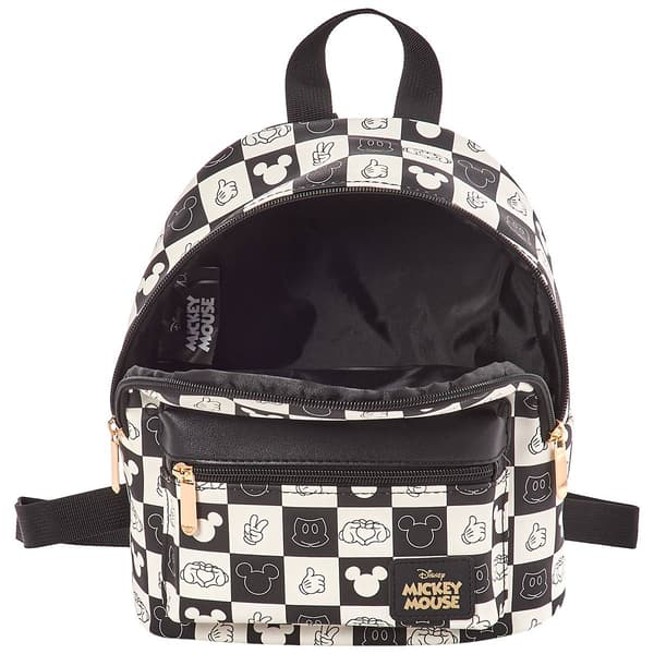 Womens Bioworld Mickey Mouse Checkered Mini Backpack
