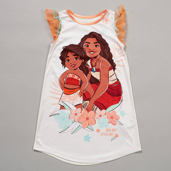 Girls Disney Moana 2 Sisters Fantasy Dorm Nightgown - image 