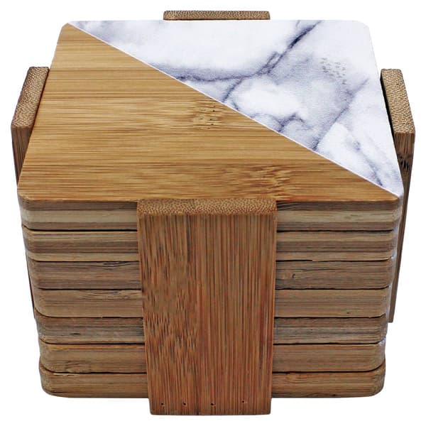 BergHOFF Bamboo Two-Tone 8pc. Coaster Set - image 