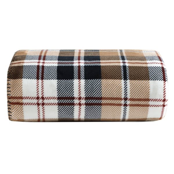 Eddie Bauer Trailhead Plaid Stripe Reversible Throw