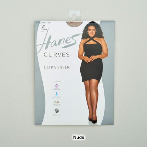 Plus Size Hanes® Curves Ultra Sheer Control Top Pantyhose - Boscov's