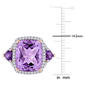 Gemstones Classics&#8482; 14kt. Rose Gold Rose de France Amethyst Ring - image 5