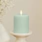 Luminara 3x4.5 Flat Heavy Chalky Linen Flameless Pillar Candle - image 1