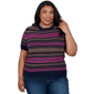 Plus Size Ruby Rd. English Countryside Mixed Fair Isle Sweater - image 1
