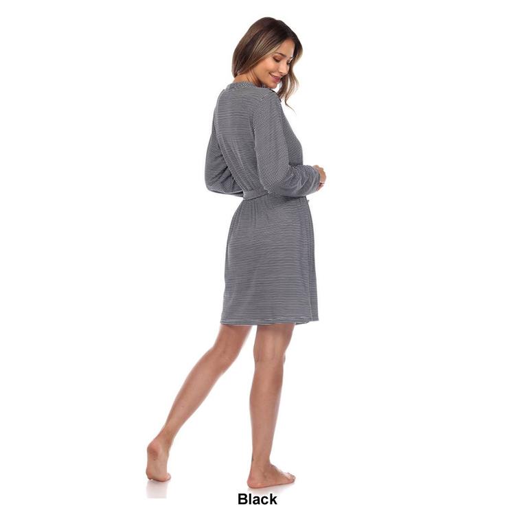 Womens White Mark 3pc. Striped Pajama and Robe Set