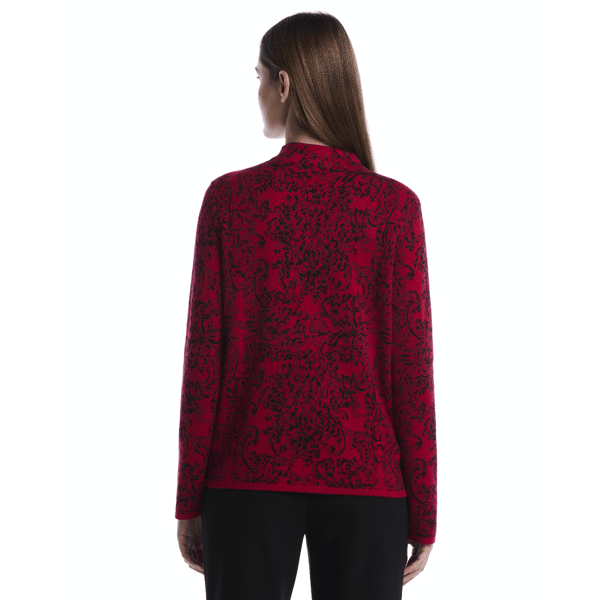 Petites Rafaella loral Paisley Mock Neck Sweater - image 