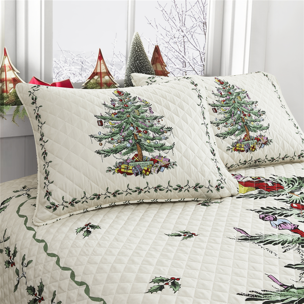Spode® Christmas Tree 3pc. Reversible Quilt Set