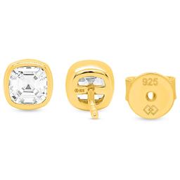 Nova Star® Gold Plated Sterling Silver Lab Grown Diamond Earrings