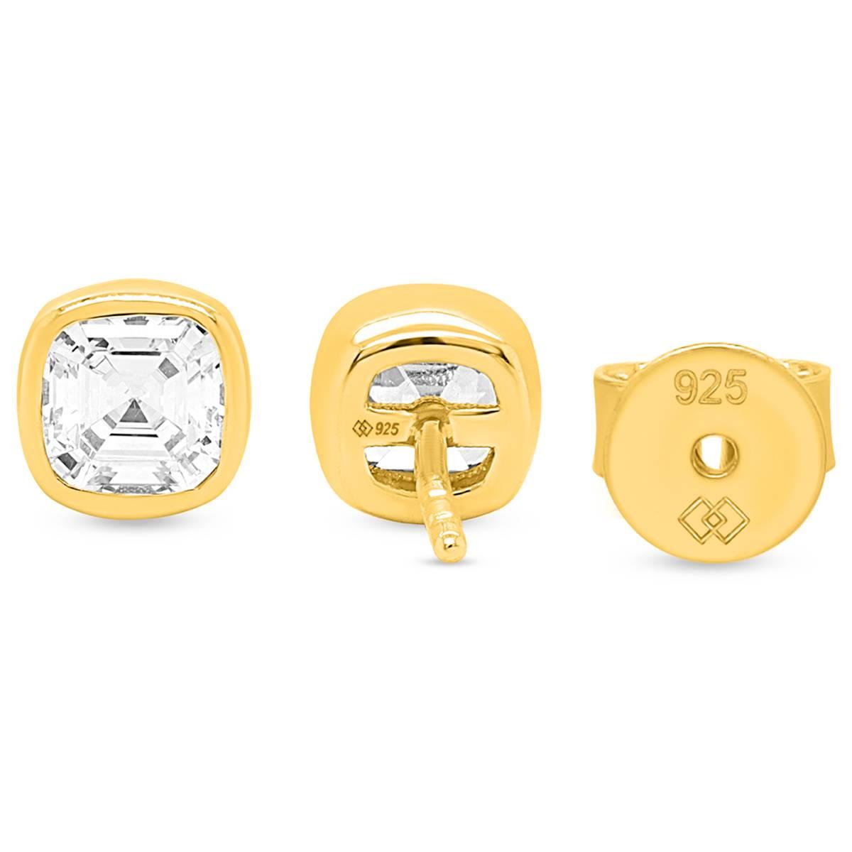 Nova Star® Gold Plated Sterling Silver Lab Grown Diamond Earrings