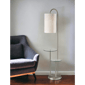 HomeRoots 66in. Silver Tray Table Floor Lamp With Drum Shade - image 2