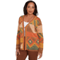 Womens Alfred Dunner Mount Laurel Diamond Patchwork Cardigan - image 3