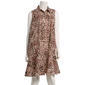 Womens Emma & Michele Sleeveless Abstract Ruffle Hem Shirtdress - image 1