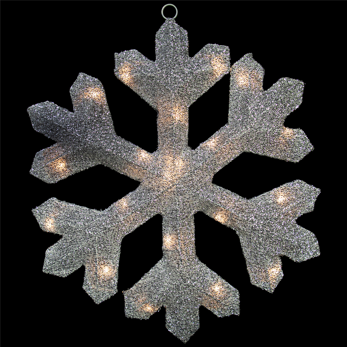 Northlight Lighted Tinsel Snowflake Christmas Window Decoration