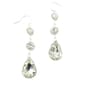 Rosa Rhinestones Triple Drop Rhinestone Earrings - image 1