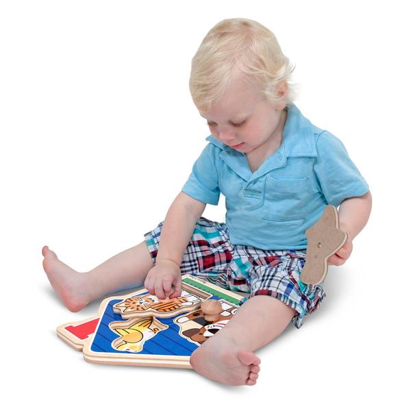 Melissa &amp; Doug® 3pc. House Pets Jumbo Knob Wooden Puzzle