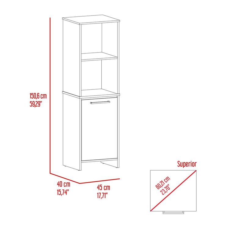 FM FURNITURE Danforth White Pantry Cabinet