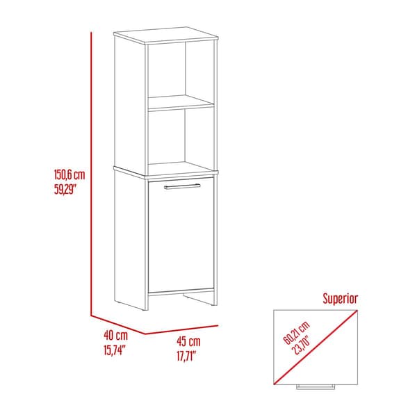FM FURNITURE Danforth White Pantry Cabinet