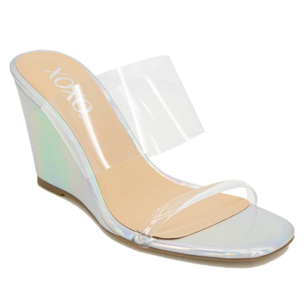 Womens XOXO Lotys Banded Wedge Sandals