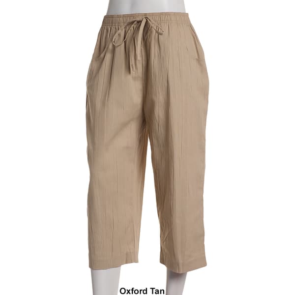 Womens Hasting & Smith Crinkle Tie Front Capri Pants
