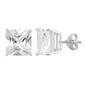 Forever New 7mm Square White Cubic Zirconia Stud Earrings - image 1