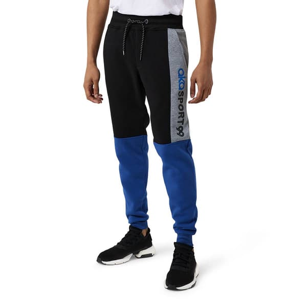 Young Mens Akademiks Color Block Fleece Joggers - Royal - image 