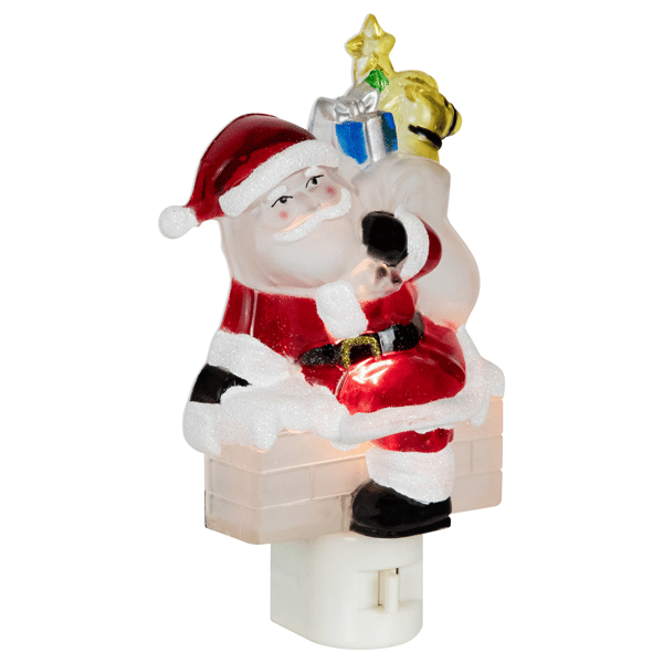 Northlight Santa Climbing Chimney Christmas Night Light
