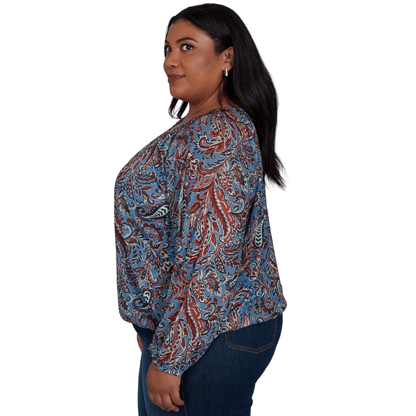 Plus Size Skye’s the Limit Urban Heirloom Paisley Blouse