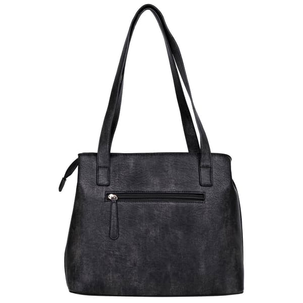 Julia Buxton Whip Stitch Vegan Leather Organizer Tote Bag