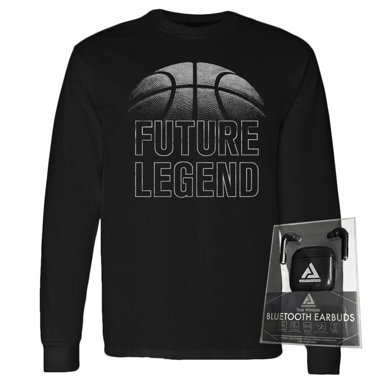 Boys (8-20) Future Legend Ball Long Sleeve Tee with Earbuds