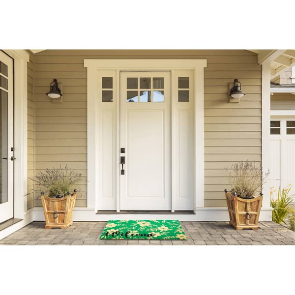 Design Imports Welcome Floral Doormat