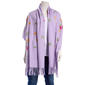 Womens Jessica McClintock Floral Embroidered Shawl with Fringe - image 1