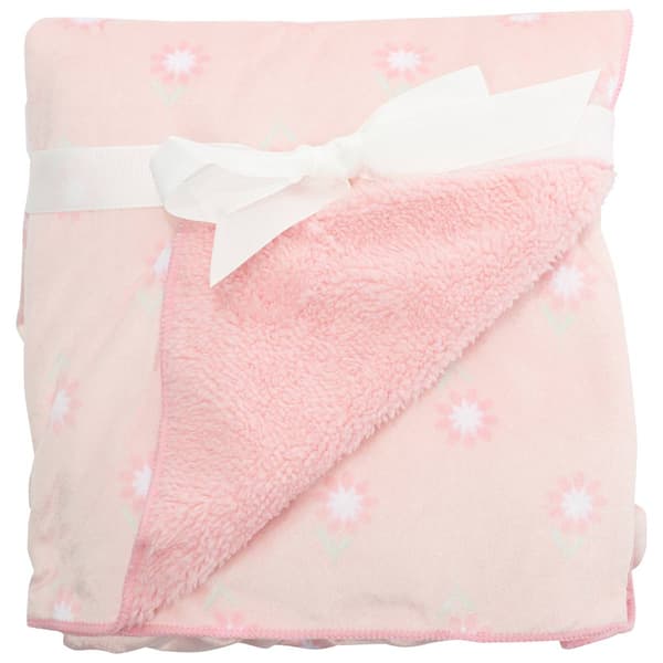Rene Rofe(R) Flowers Plush Reversible Sherpa Blanket - image 