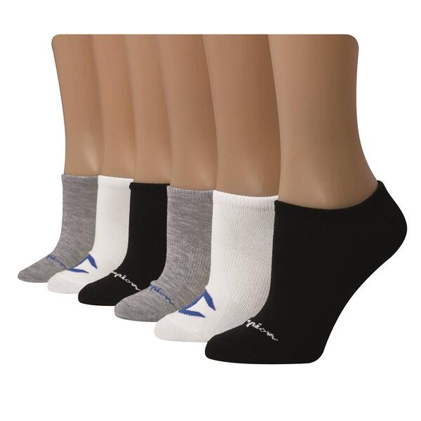 Womens Champion 6pk. Logo Super No-Show Socks - image 