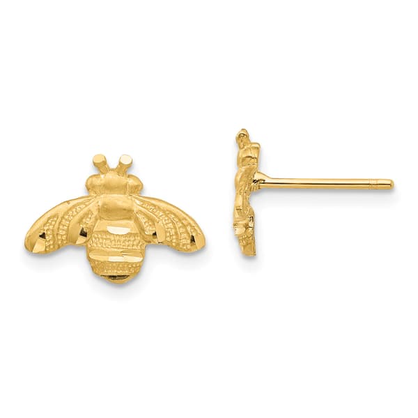 Gold Classics&#40;tm&#41; 14kt. Gold Bee Stud Earrings - image 