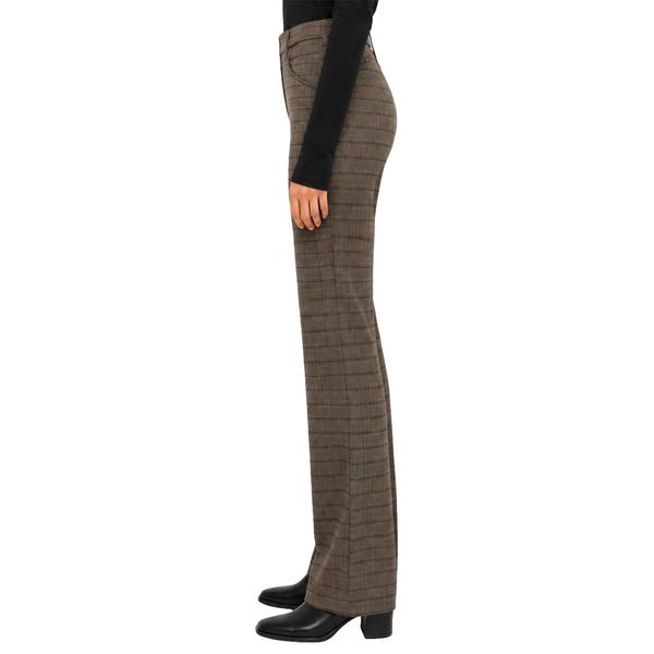 Womens Zac & Rachel Plaid Pull On Straight Leg Pants