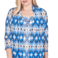 Plus Size Alfred Dunner Barcelona Geometric Two In One Blouse - image 5