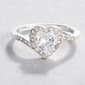 Ashley Cooper(tm) Silver-Tone Crystal Heart Ring - image 1