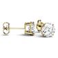 Charles & Colvard&#174; 3ctw. Solitaire Gold Stud Earrings - image 2